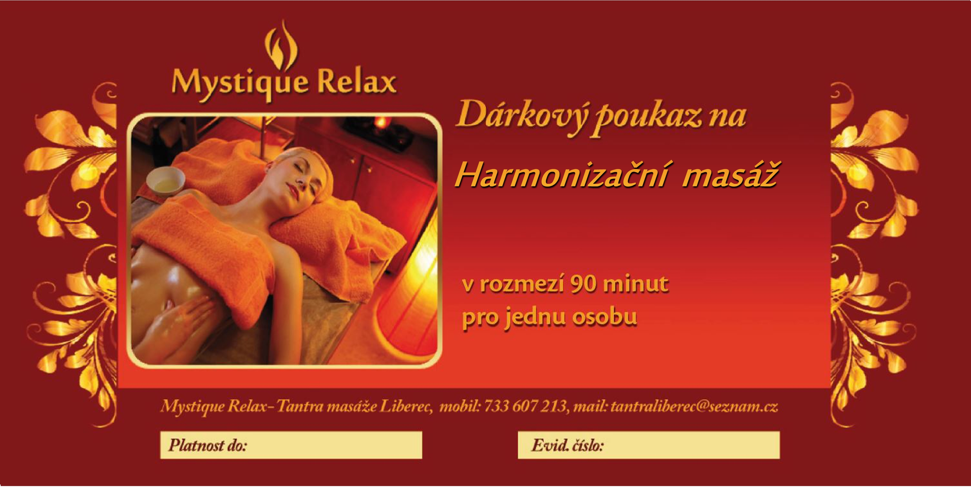 Harmonizační masáž 1,5h pro ženu